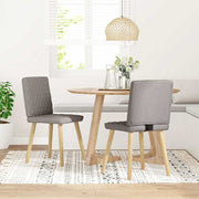 Eetkamerstoelen draaibaar 2 st taupe stof