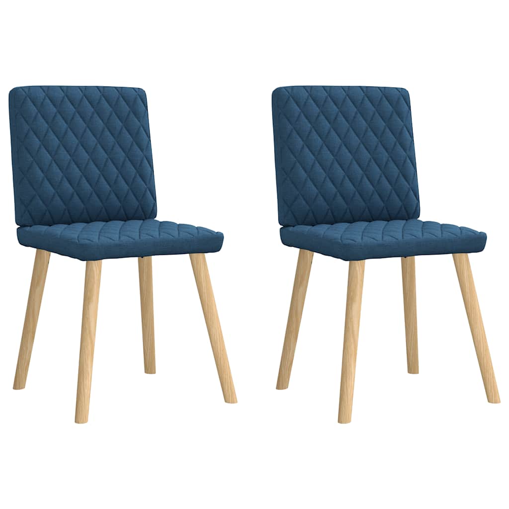 Eetkamerstoelen 2 st stof blauw