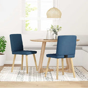 Eetkamerstoelen 2 stuks stof blauw 45x54x86 cm