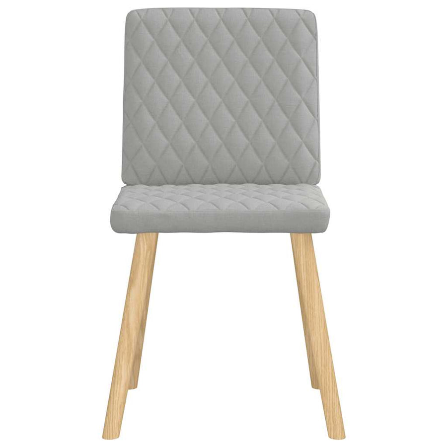 Eetkamerstoelen 2 st stof wolk grijs