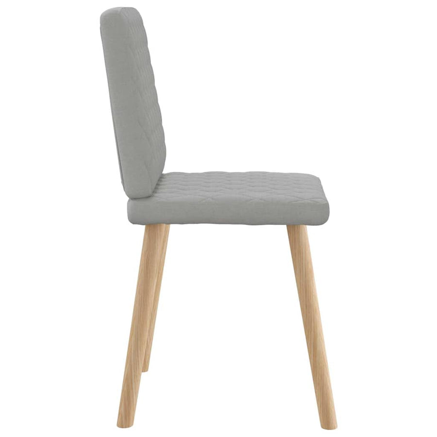 Eetkamerstoelen 2 st stof wolk grijs