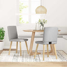 Dining chairs 2 pc fabric cloud grey
