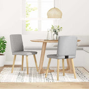 Eetkamerstoelen 2 stuks grijs stof
