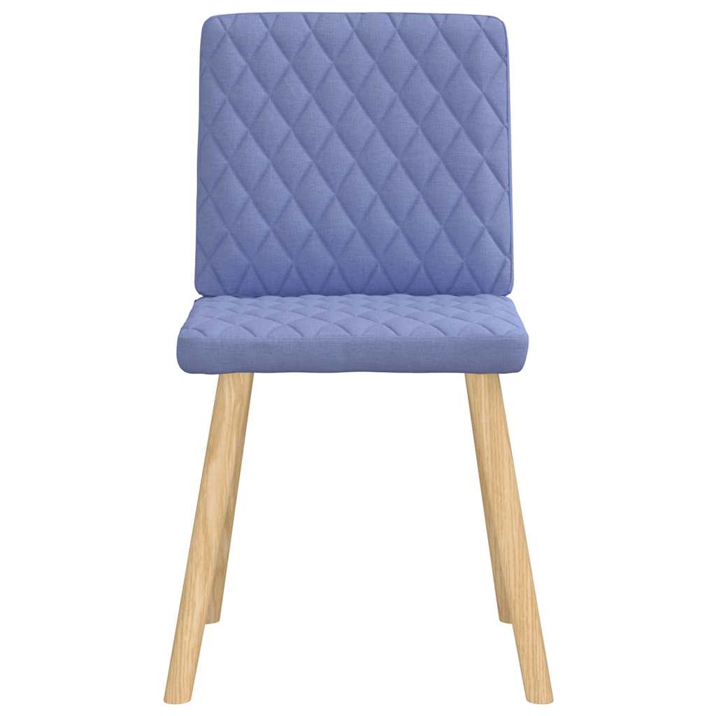 Eetkamerstoelen 2 st stof jeansblauw