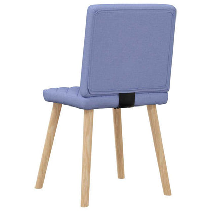 Eetkamerstoelen 2 st stof jeansblauw