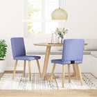 Dining chairs 2 pc fabric denim blue