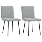 Eetkamerstoelen 2 st fluweel lichtgrijs 45x54x83 cm