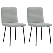 Eetkamerstoelen 2 st fluweel lichtgrijs 45x54x83 cm