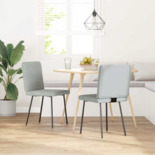 Eetkamerstoelen 2 st fluweel lichtgrijs