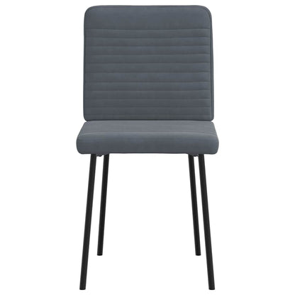 Eetkamerstoelen 2 st fluweel donkergrijs