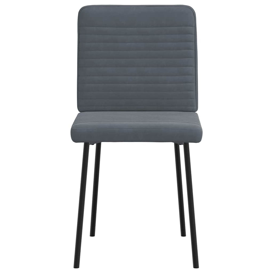 Eetkamerstoelen 2 st fluweel donkergrijs