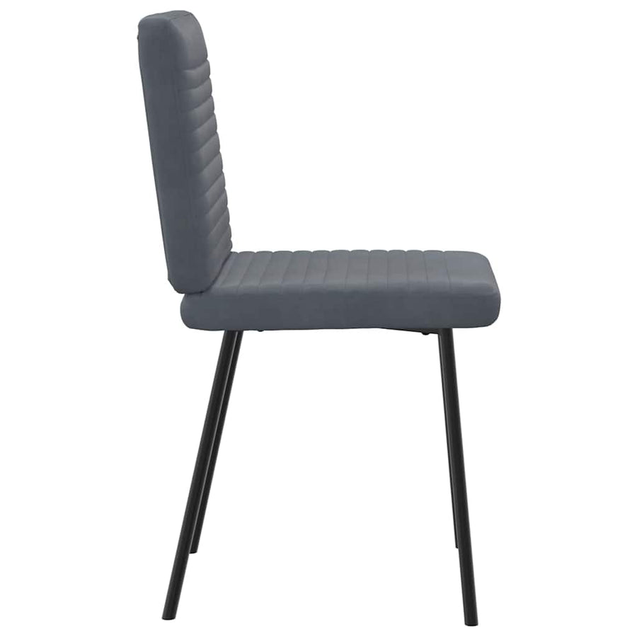 Eetkamerstoelen 2 st fluweel donkergrijs