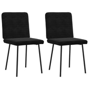 Eetkamerstoelen 2 st fluweel zwart 45x54x83 cm