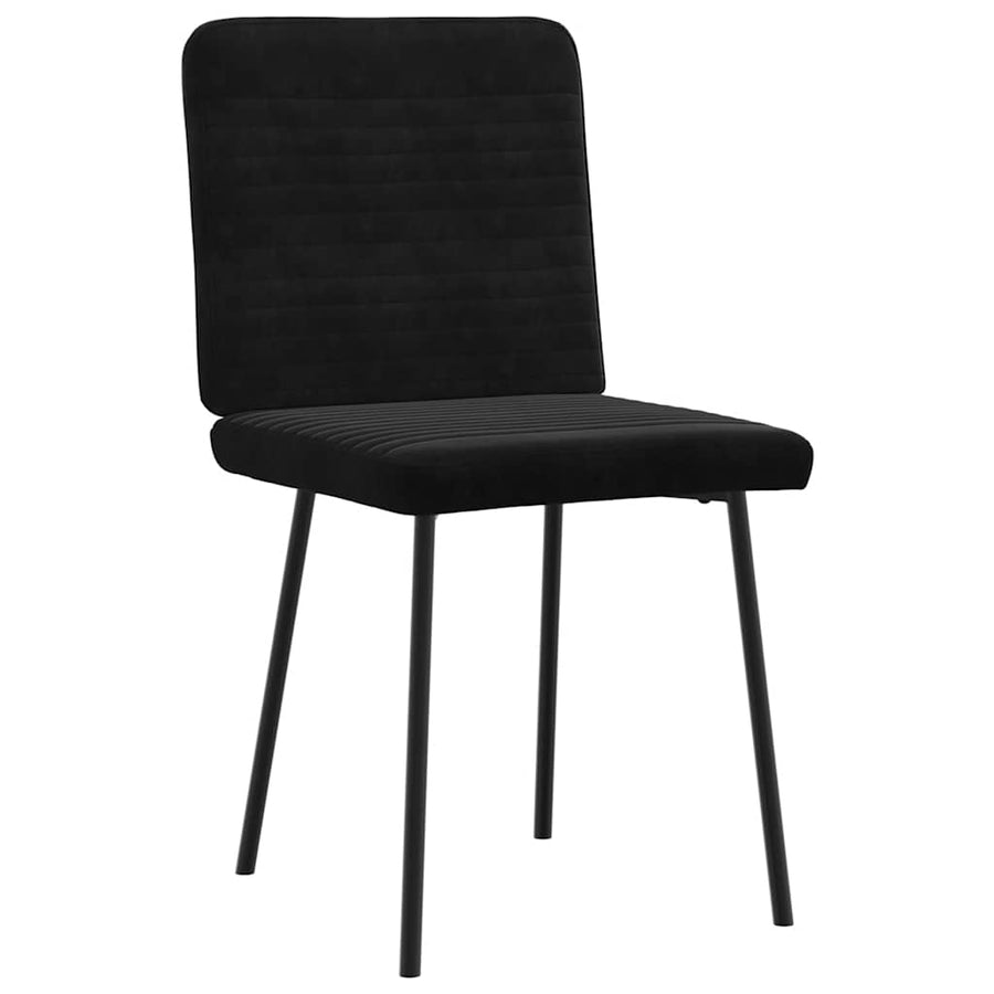 Eetkamerstoelen 2 st fluweel zwart
