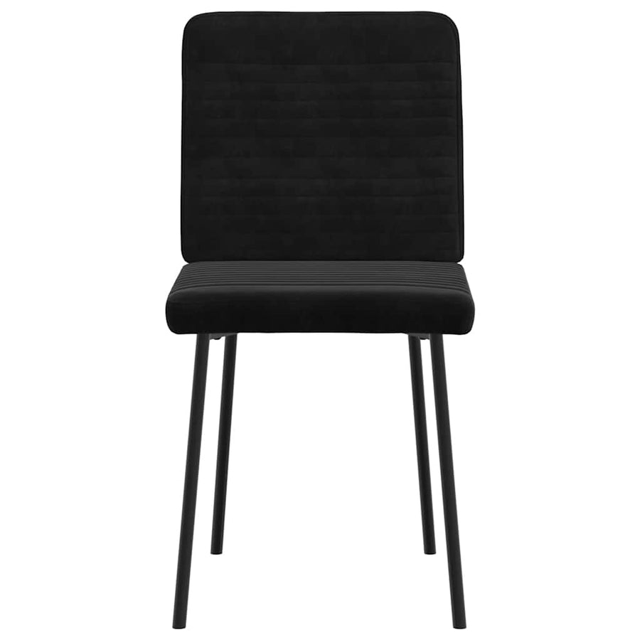 Eetkamerstoelen 2 st fluweel zwart