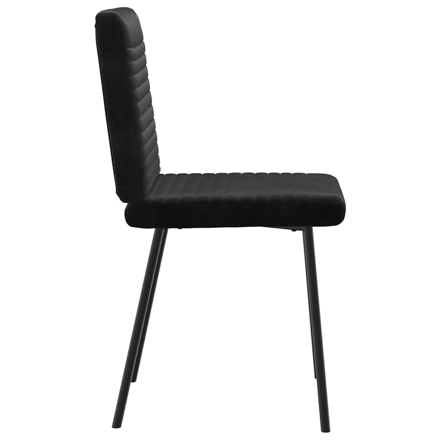 Eetkamerstoelen 2 st fluweel zwart