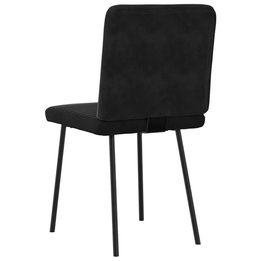 Eetkamerstoelen 2 st fluweel zwart