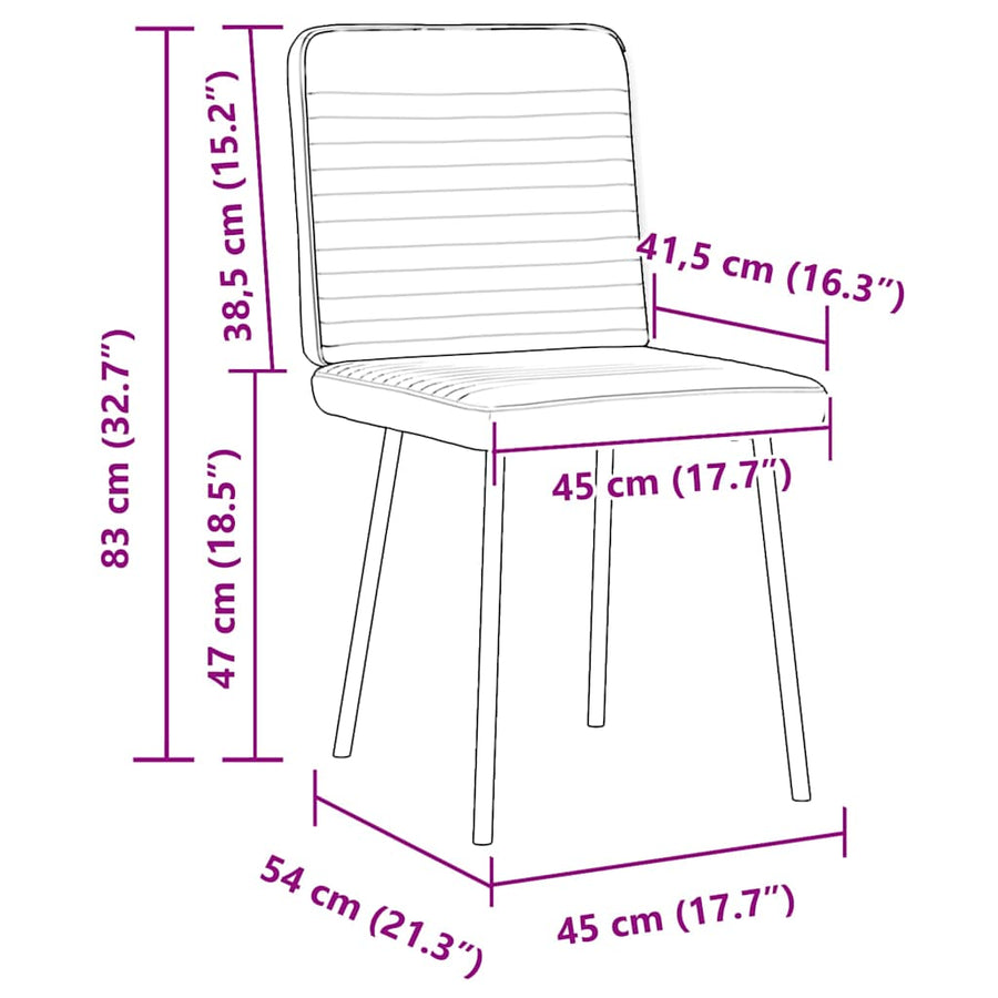 Eetkamerstoelen 2 st fluweel zwart