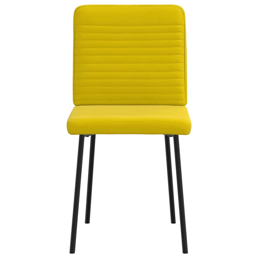 Eetkamerstoelen 2 st fluweel geel