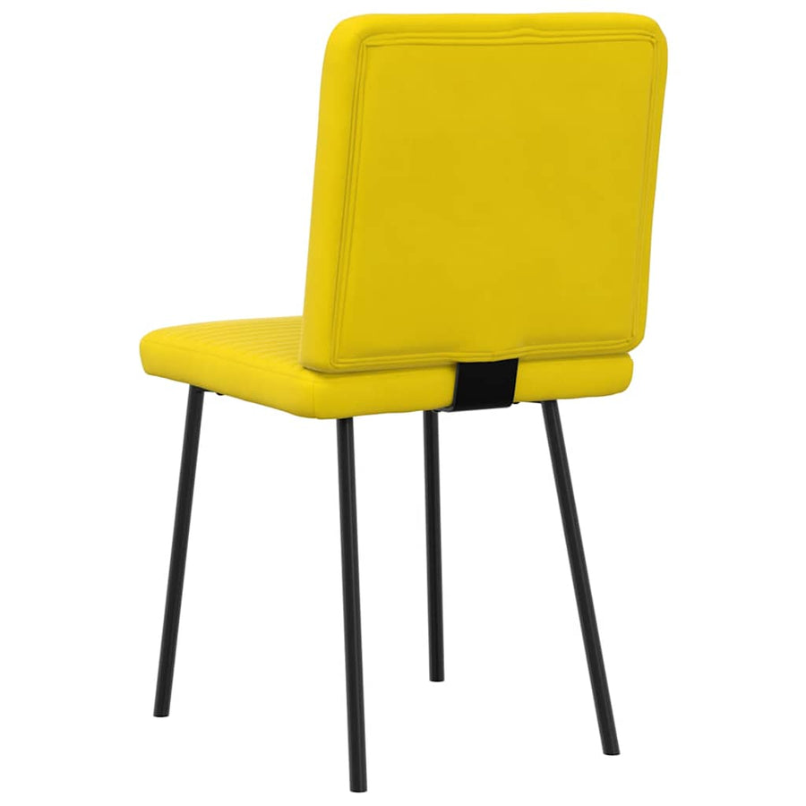 Eetkamerstoelen 2 st fluweel geel