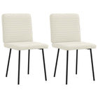 Eetkamerstoelen 2 st fluweel crèmekleurig 45x54x83 cm