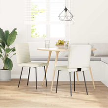 Eetkamerstoelen 2 st fluweel crèmekleurig