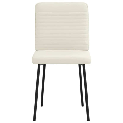 Eetkamerstoelen 2 st fluweel crèmekleurig