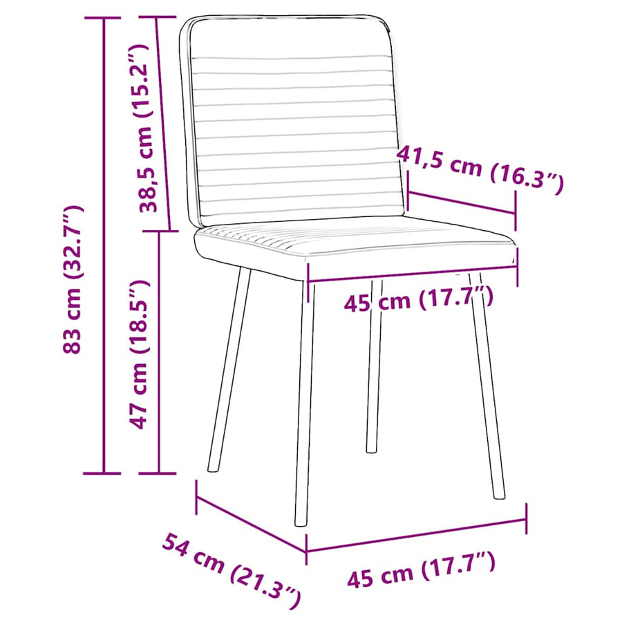 Eetkamerstoelen 2 st fluweel blauw