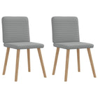 Eetkamerstoelen 2 stuks stof lichtgrijs 45x54x86 cm