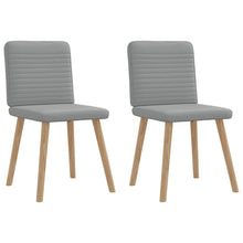 Eetkamerstoelen 2 st stof lichtgrijs