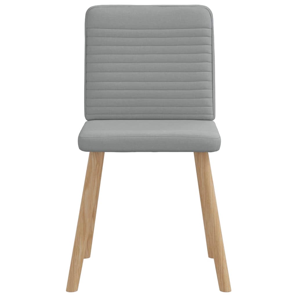 Eetkamerstoelen 2 st stof lichtgrijs