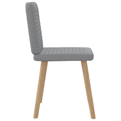 Eetkamerstoelen 2 st stof lichtgrijs