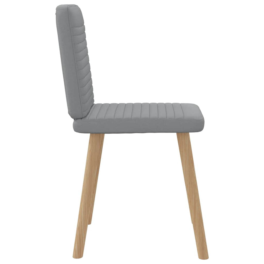 Eetkamerstoelen 2 st stof lichtgrijs