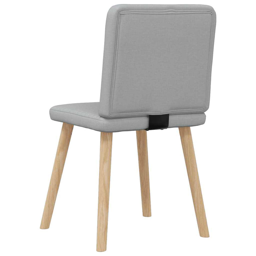 Eetkamerstoelen 2 st stof lichtgrijs