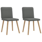 Eetkamerstoelen 2 st donkergrijs stof 45x54x86 cm