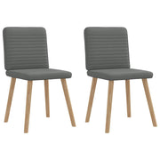 Eetkamerstoelen 2 st donkergrijs stof 45x54x86 cm
