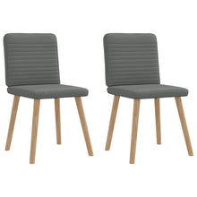 Eetkamerstoelen 2 st stof donkergrijs