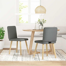 Eetkamerstoelen 2 st stof donkergrijs