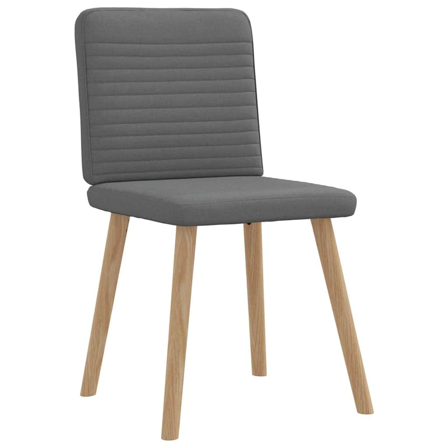 Eetkamerstoelen 2 st stof donkergrijs