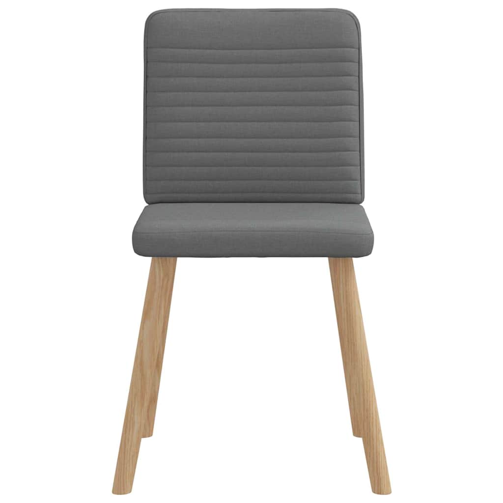 Eetkamerstoelen 2 st stof donkergrijs