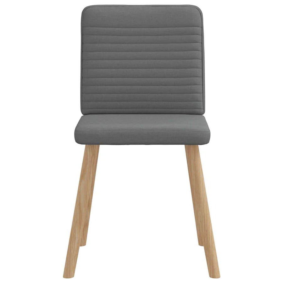 Eetkamerstoelen 2 st stof donkergrijs