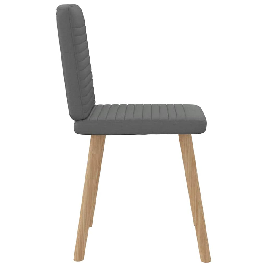 Eetkamerstoelen 2 st stof donkergrijs