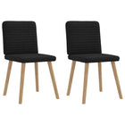 Eetkamerstoelen 2 stuks stof zwart 45x54x86 cm