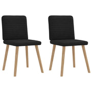 Eetkamerstoelen 2 stuks stof zwart 45x54x86 cm