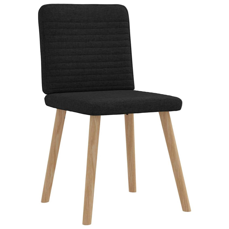 Eetkamerstoelen 2 st stof zwart