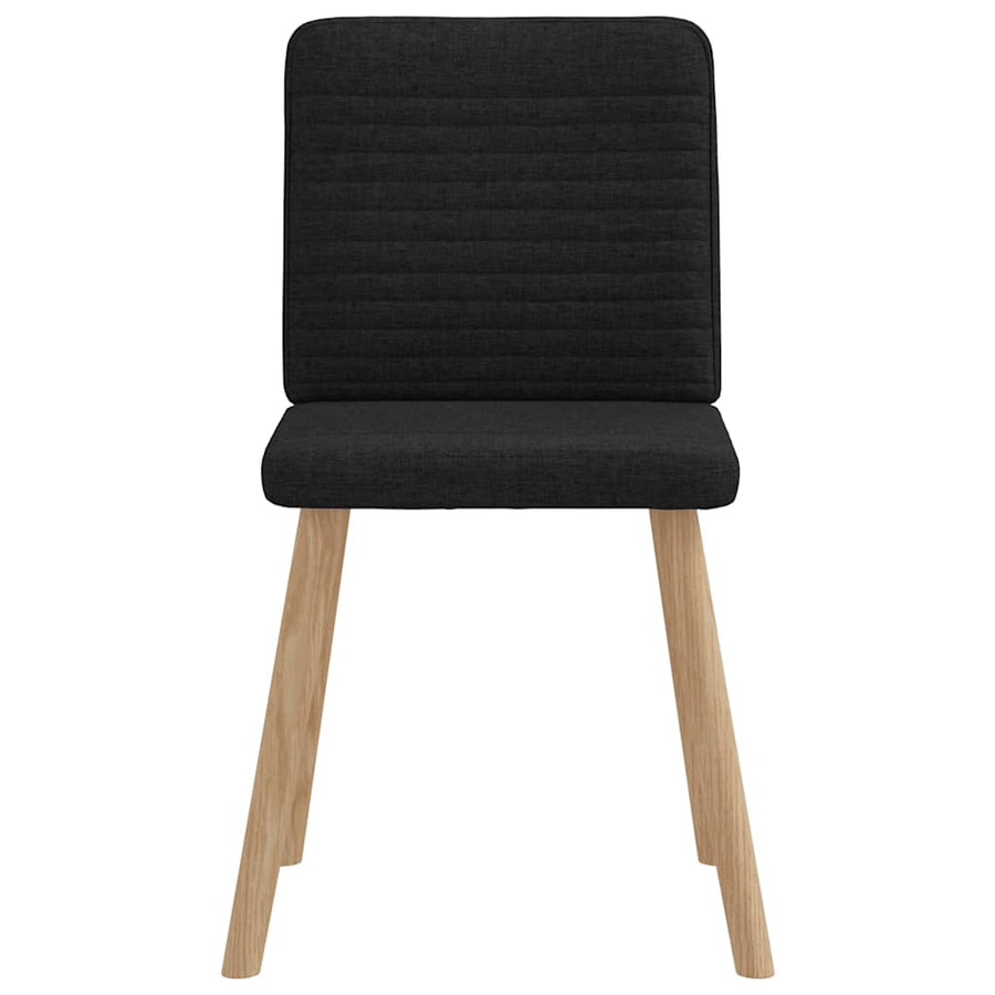 Eetkamerstoelen 2 st stof zwart