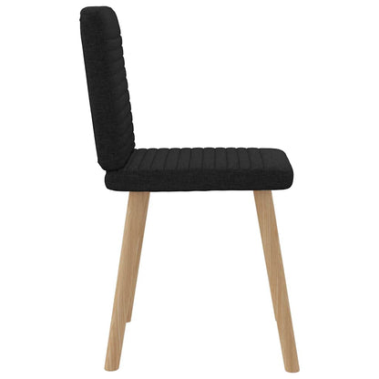 Eetkamerstoelen 2 st stof zwart