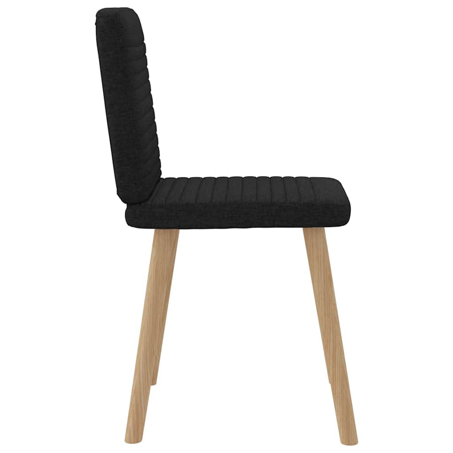 Eetkamerstoelen 2 st stof zwart