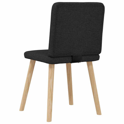 Eetkamerstoelen 2 st stof zwart
