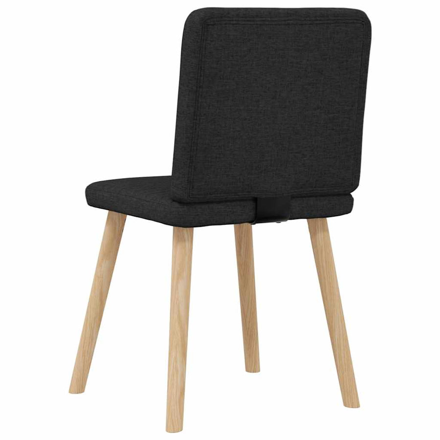 Eetkamerstoelen 2 st stof zwart